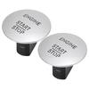 2pcs Engine Push Start Button, Silver Color Replacement Keyless Go Start Stop Pushbutton with Easy Installation, for Vehicle Part Number 2215450714