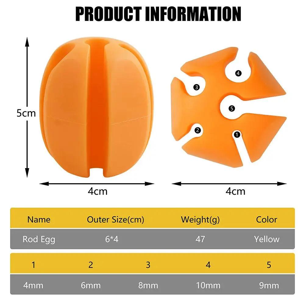 6PCS Buckle Rod Ball Fixed Snap Rod Device Protective Cover Storage Artifact Bundle Rod Ball Lure Rod Storage