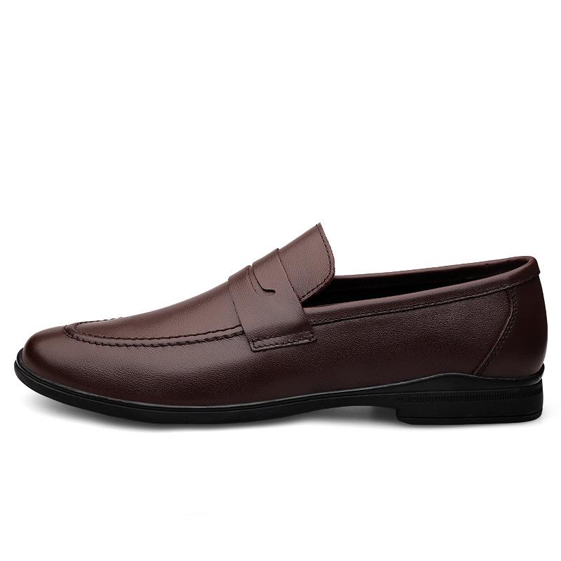 Men s Summer Soft Leather Slip-On Loafers - Casual British Fashion 43