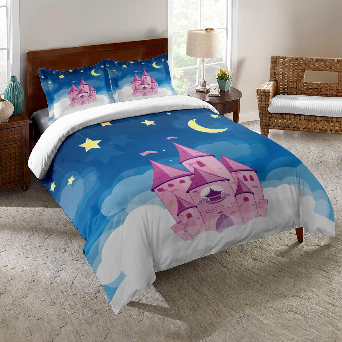 

Castle patterns in the starry sky Duvet set-single,twin.double,full,queen