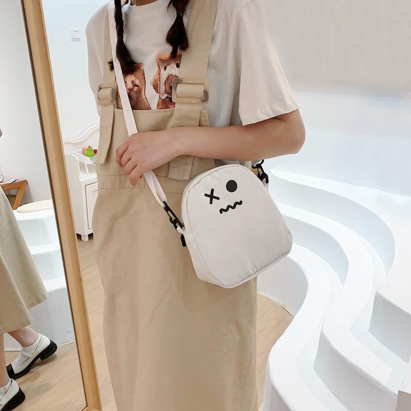Vintage Shoulder Underarm Bag Funny Devil Ghost Crossbody Bag Ladies Designer Nylon Zip Purses and Handbags For Women ARI