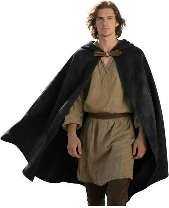 Joukavor Velvet Hooded Cloak for Men & Women - Medieval Renaissance Style One Size