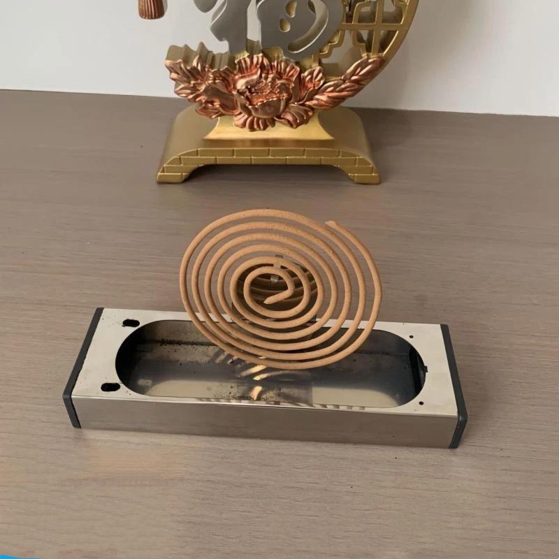 Stainless Steel Mosquito Coil Holder Multi-Use With Ash Catcher Mosquito Repellent Coil Stand Fireproof Mosquito Coil Rack
