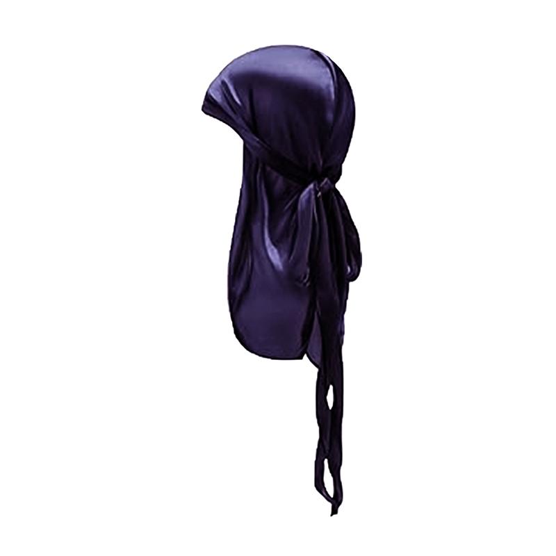 Silky Durag For Kids Boys Adult Long Tailed Pirate Hat Hip-Hop Bandanas Doo Rag Turban Waves Cap Headwear Pre-Tied Headwrap