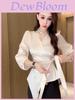 Crossover Satin Shirt With And For Sophisticated Spring Fashion
