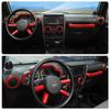 Panel de Control Central, decoración del volante, Kit Interior apto para Jeep Wrangler JK 2007-2010, accesorios para coche