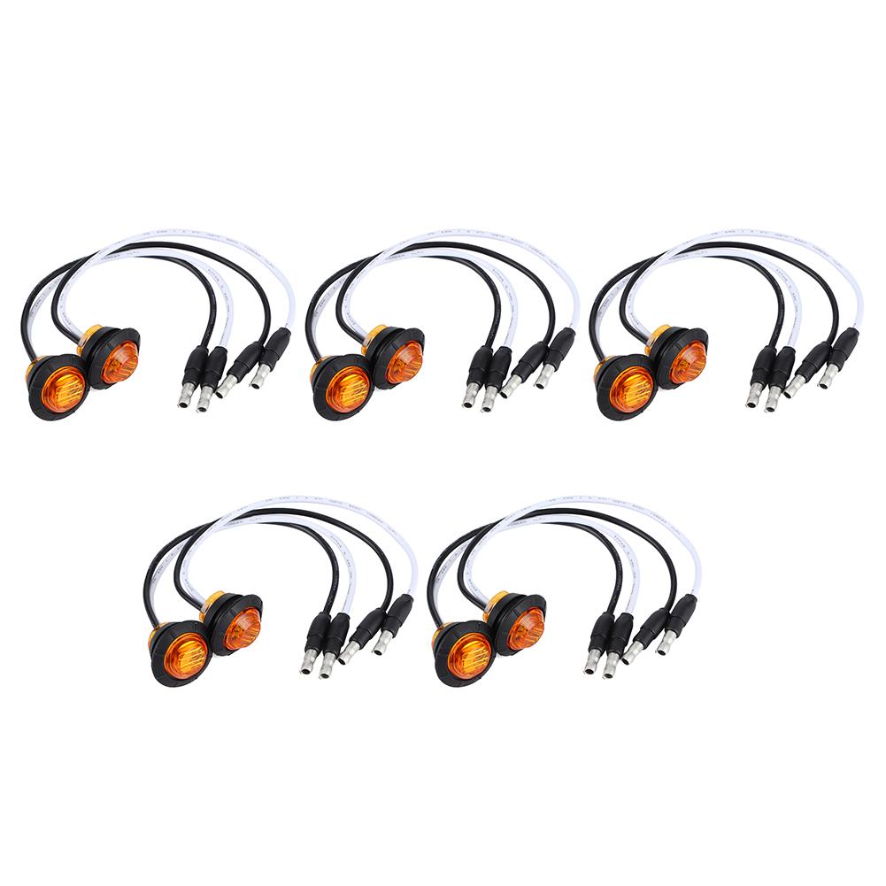 10 Stück 34 Zoll LED Seitenmarkierungsleuchte Begrenzungsleuchte mit DC-Anschluss 12V für Auto Anhänger LKW