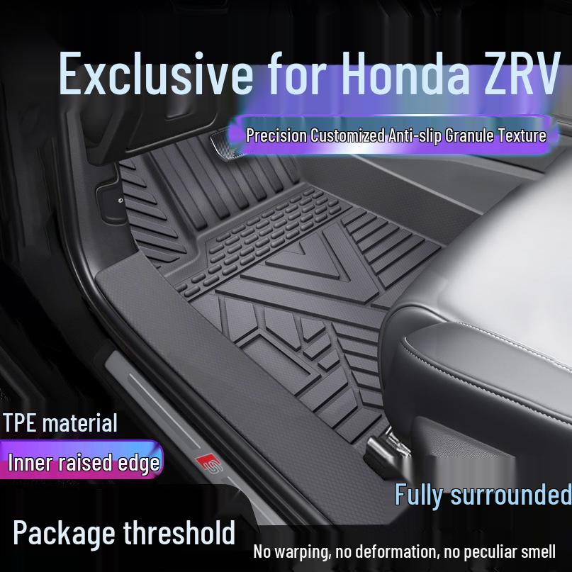 Водонепроницаемые ТПЭ коврики в салон Honda ZRV с защитой порогов Single-layer TPE Mat
