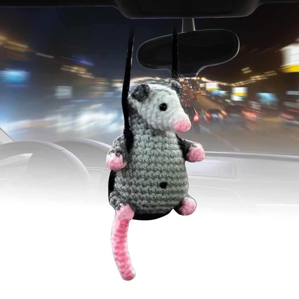 Pendant Rearview Mirror Accessory Crochet Car Mirror Decor Car Hanging Ornament  Rearview Mirror B