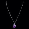 Purple Quartz Raw Crystal Necklace