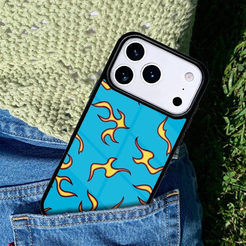 Cool Flame Colorful Pattern Phone Case Cover for IPhone 11 12 13 14 15 16e 17 Pro Max Coque for IPhone 17 Air
