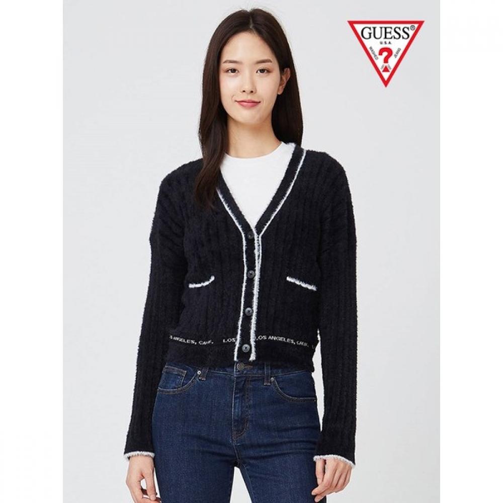 

Угадай, цветной свитер с надписью «Значок» для кардигана Suzy Ym4s2662 BLK/XS