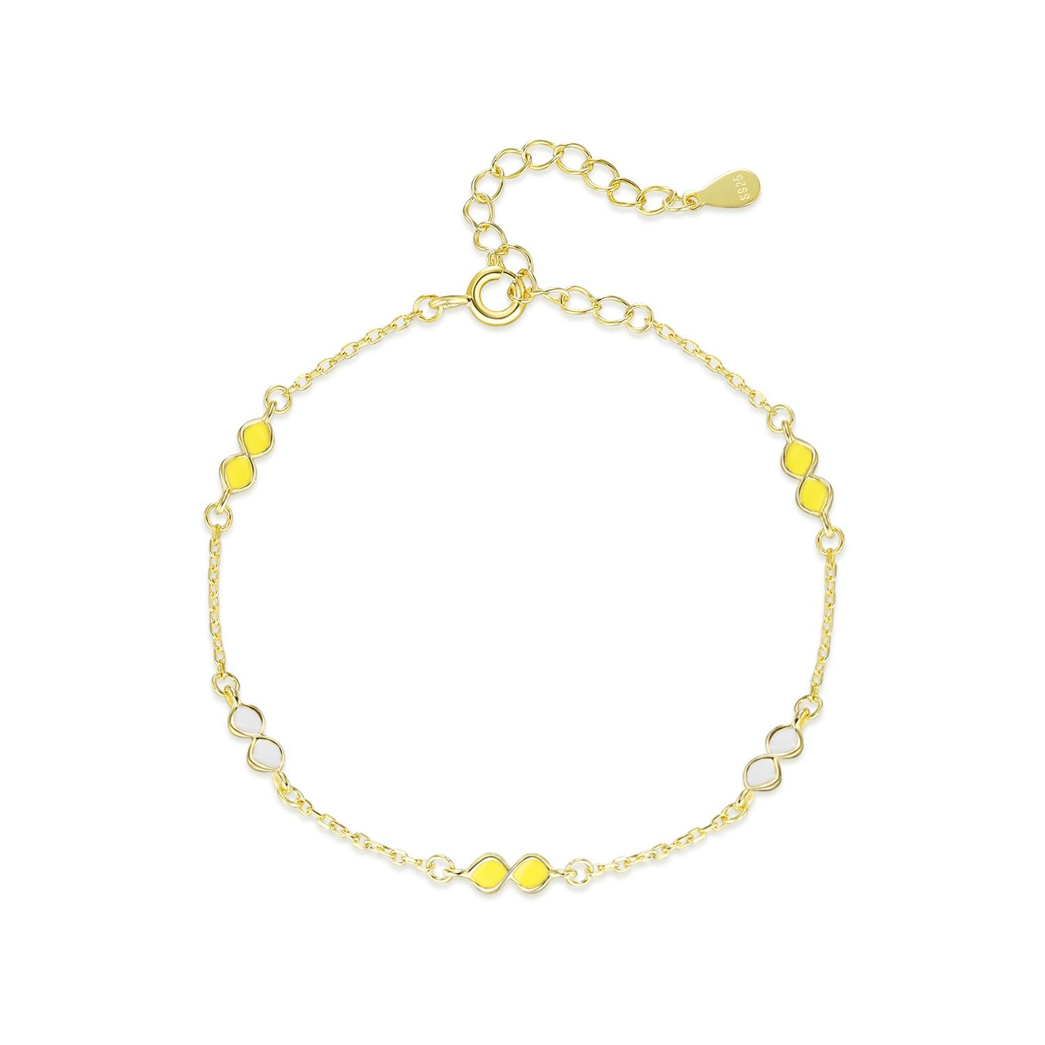 Moissanite 925 Silver Summer Dopamine Enamel Bracelet Sweet Temperament Minimalist Layering Wedding Gift 925 silver