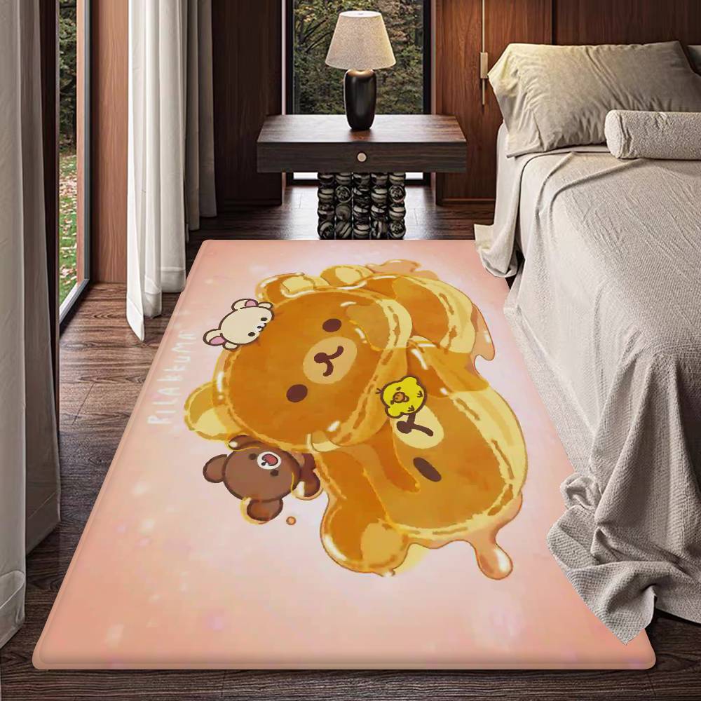 Cute Cartoon R-Rilakkuma B-Bear Kitchen Mat Kids Room Bedroom Decoration Balcony Anti-Slip Doormat Living Room Alfombra