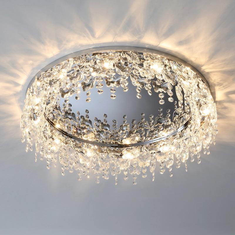 Light Luxury Crystal Living Room Ceiling Light Simple Modern Creative Personalized Bedroom Light Grand Room Lighting