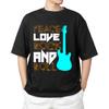 Peace Love and Rock and Roll  T-shirt Men's Women's Tops Tees – For the Free-Spirited Music Lover