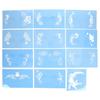 12Pcs*2 Stencils for Face Painting, Face Paint Stencils, PET Face Painting Template Reusable, Body Painting Template for DIY, Party, Cosplay, School