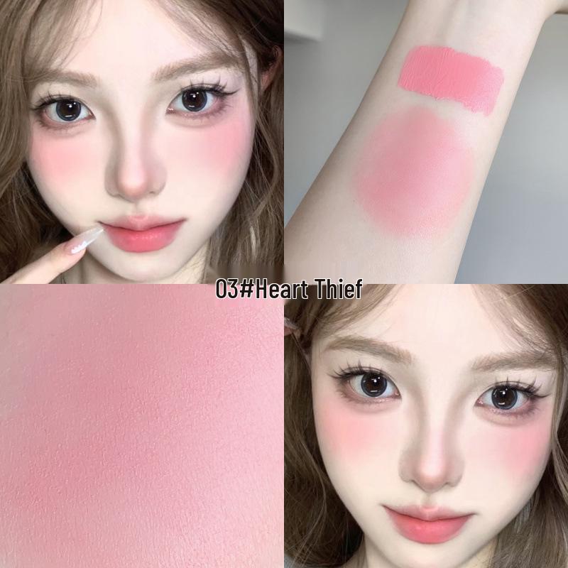 Shaqinuo Light Mist Milk Cream Blush: Natural Nude, Long-lasting, Skin-melting Rouge for Enhanced Complexion.