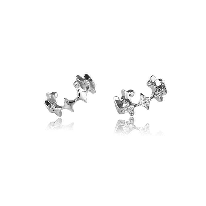 

Air-Horizon XINGX Ear Clip Female Zircon Retro Tide Fashion Non-Pierced Earrings Stylish Cool Chic Ear Clip Comfortable to Wear