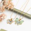 Elegant Butterfly Pendant Necklace Stainless Steel Jewelry Adjustable Chain For Women Daily Wear