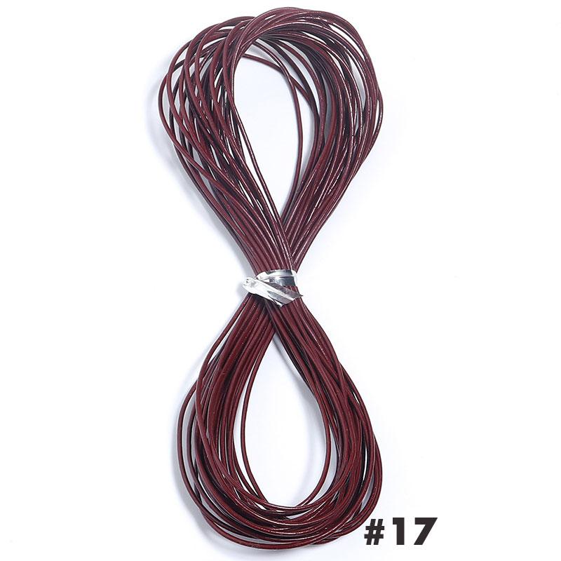 10 Yard Genuine Leather Cord Dia 1.5mm Colored Round Leather Rope For DIY Handmade Leather Craft Materials Jewelry Accessories