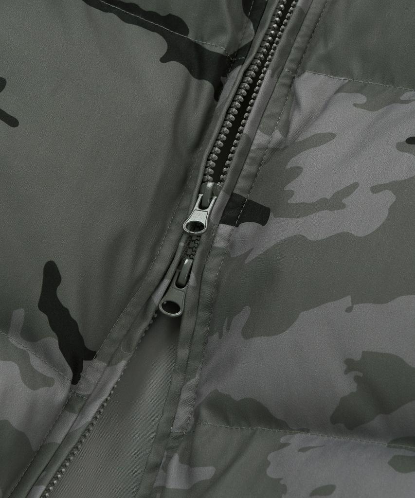 Lettercomo Winter Camouflage Puffer Short Padded Jacket Gray
