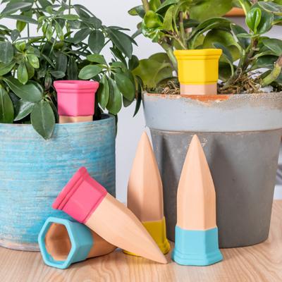 6 Pcs Self Watering Spike Terracotta Watering Spikes Automatic Slow Release Plant Watering Stakes for Indoor Outdoor Plants