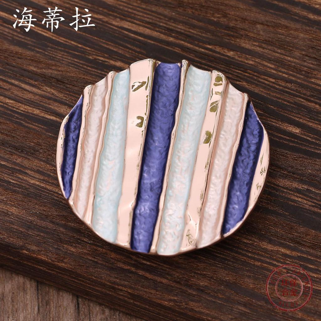 New Round Geometric Line Enamel Color Magnetic Brooch Out of the Street Banquet Women's Multi-functional Versatile Brooch