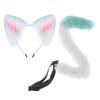 Realistic Foxes Tail And Ears Set For Women Cosplay Faux Furs Costume Headband and Tail Convention Role Play Accessories
