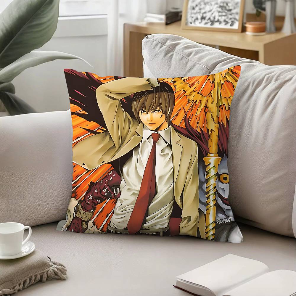 Coole H-Death Note Kissenbezug Kissenhülle Weich Niedlich Dekokissenbezug Für Auto Sofa Kissenbezug Polyester Mit Reißverschluss