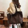 Retro Large-Capacity Underarm Bag Women'S Bag Suede Tote Bag Versatile Simple Shoulder Bag