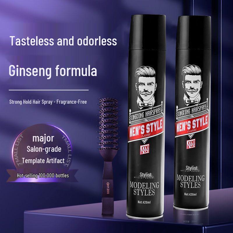 Stylist Odorless Fragrance-Free Hair Spray Glue, Extra Strong Hold for Men and Women, 420ml