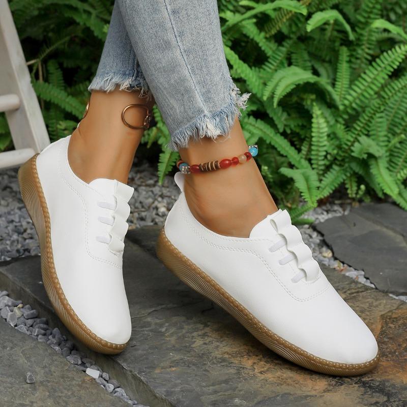 Fashion 2025 Women's Spring Autumn Soft Bottom Casual Shoes Breathable Lightweight Shoes Round Toe Fashionable Flat Single Shoes