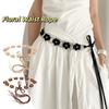 Ethnic Leather Waist Rope Floral Dress Jeans Belt American Women's Belt  Waist Decoration