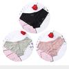 Sexy Slips für Frauen Spitze Atmungsaktiv Weibliche Unterwäsche Slip Transparent Brief Mädchen Unterhosen Set M-XXL 3 Stück/Los