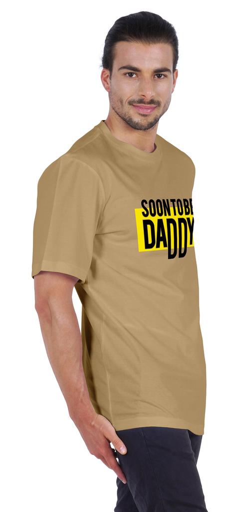 Inkmeso Men's Graphic Printed "Soon To Be Daddy" Pregnancy Announcement Tshirt Crew Neck Tee For Being