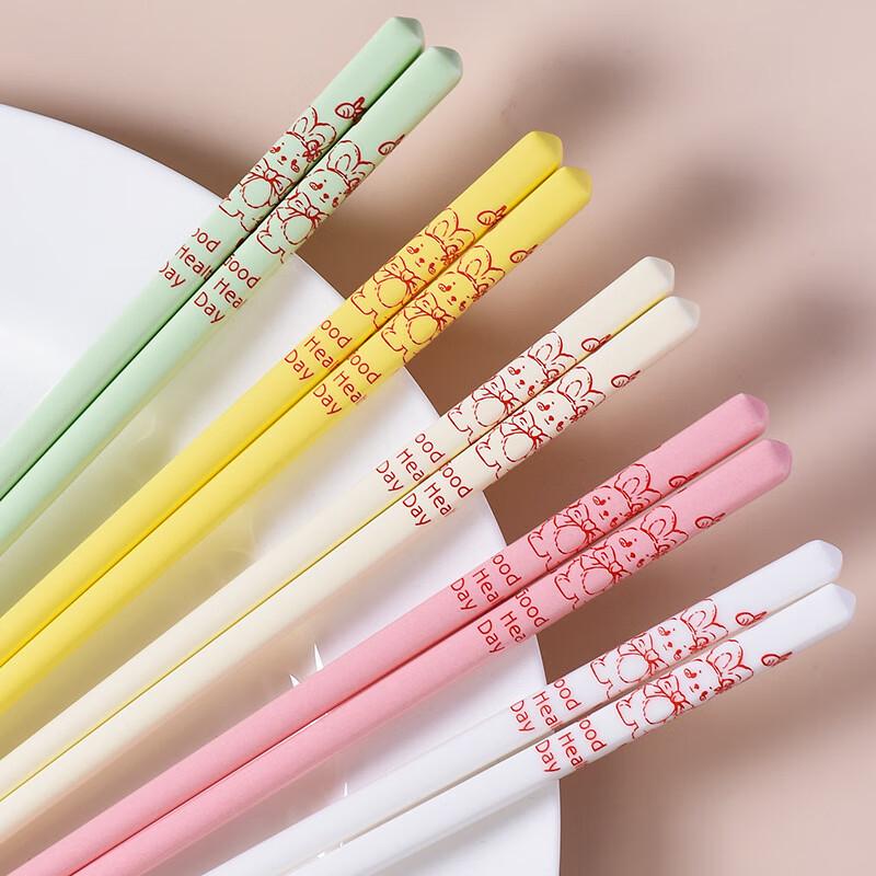 

Lucky Rabbit Ceramic Chopsticks 5-Pair Gift Set