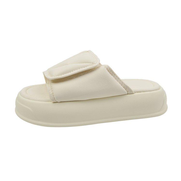 Step On Shit Slippers Women's Summer Wear 2025 New Thick-bottomed Non-slip Niche High-end Sandals Velcro One-word Drag