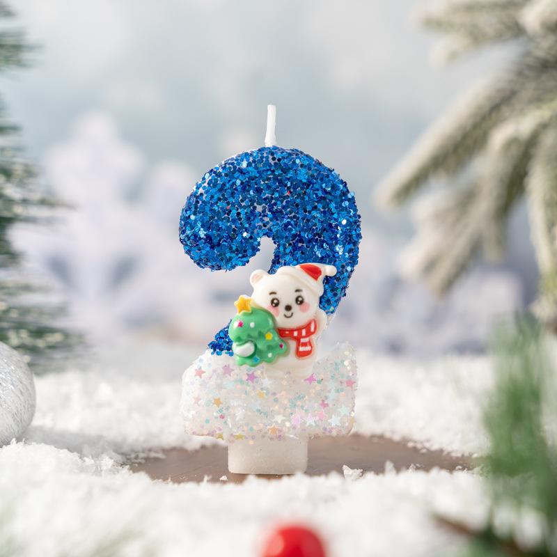 Innovative Christmas Party Atmosphere Decoration Snowman Numbers Candles