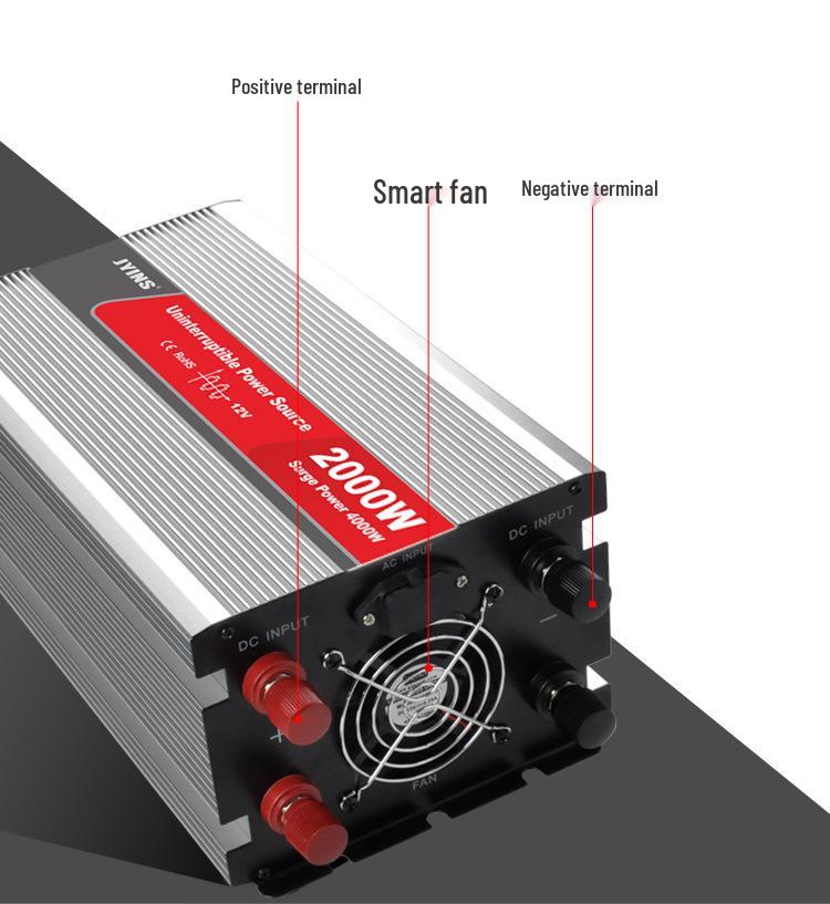 2000W Modified Sine Wave Inverter - 12V To 220V with Integrated Charging