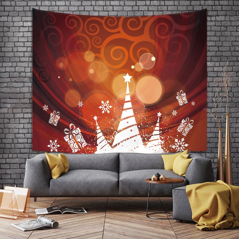 Tapiserie vánoční série, sněhové vločky, los, vánoční stromky, ozdobné tapiserie Santa Clause