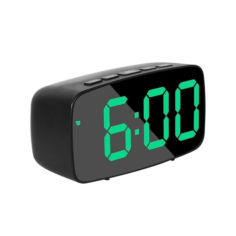 Electronic Mirror Alarm Clock Fashionable Student Dormitory Silent Clock European Creative Multi Functional Wake Up Home Table Setting Clock