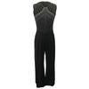 Women's Slimming Solid Color Jumpsuit with Brick Decoration - Summer Casual Long Pants