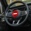 ABS Steering Wheel Center Cover Trim Decoration for Jeep Gladiator JL JT 18+ Red