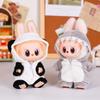 For 13cm Plush Doll Clothes for Labubu Doll Clothes 6-piece Dinosaur Animal Suit with Hat Outfit Accessories Doll Clothes