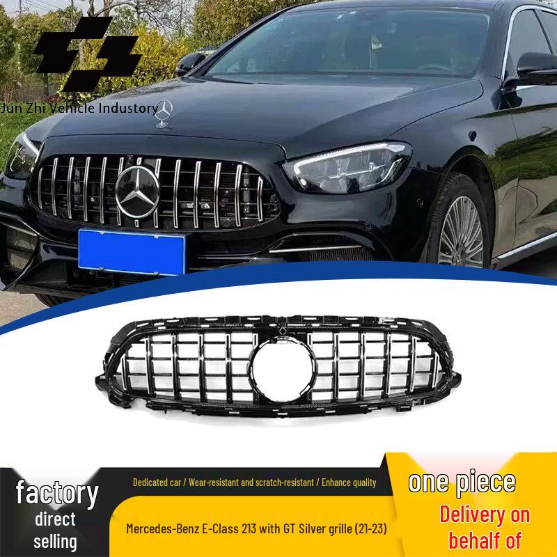 Silver GT Edition Grille for 2021-2023 Mercedes-Benz E-Class W213 - Original Replacement