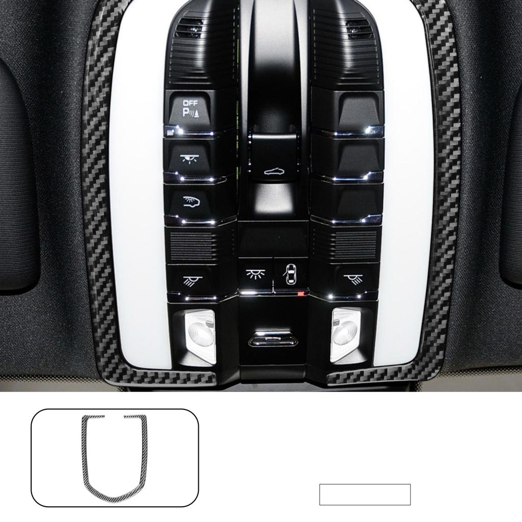 For Porsche Panamera 2010-2016 Carbon Fiber Front Reading Light Decorative Strips Car Interiors Accessories Decoration Sticker