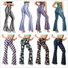 Fashion Floral Leggings High Waist Printed Flared Trousers For Women Highly Stretchable Fitness Tights Yoga Pants Dance Pants