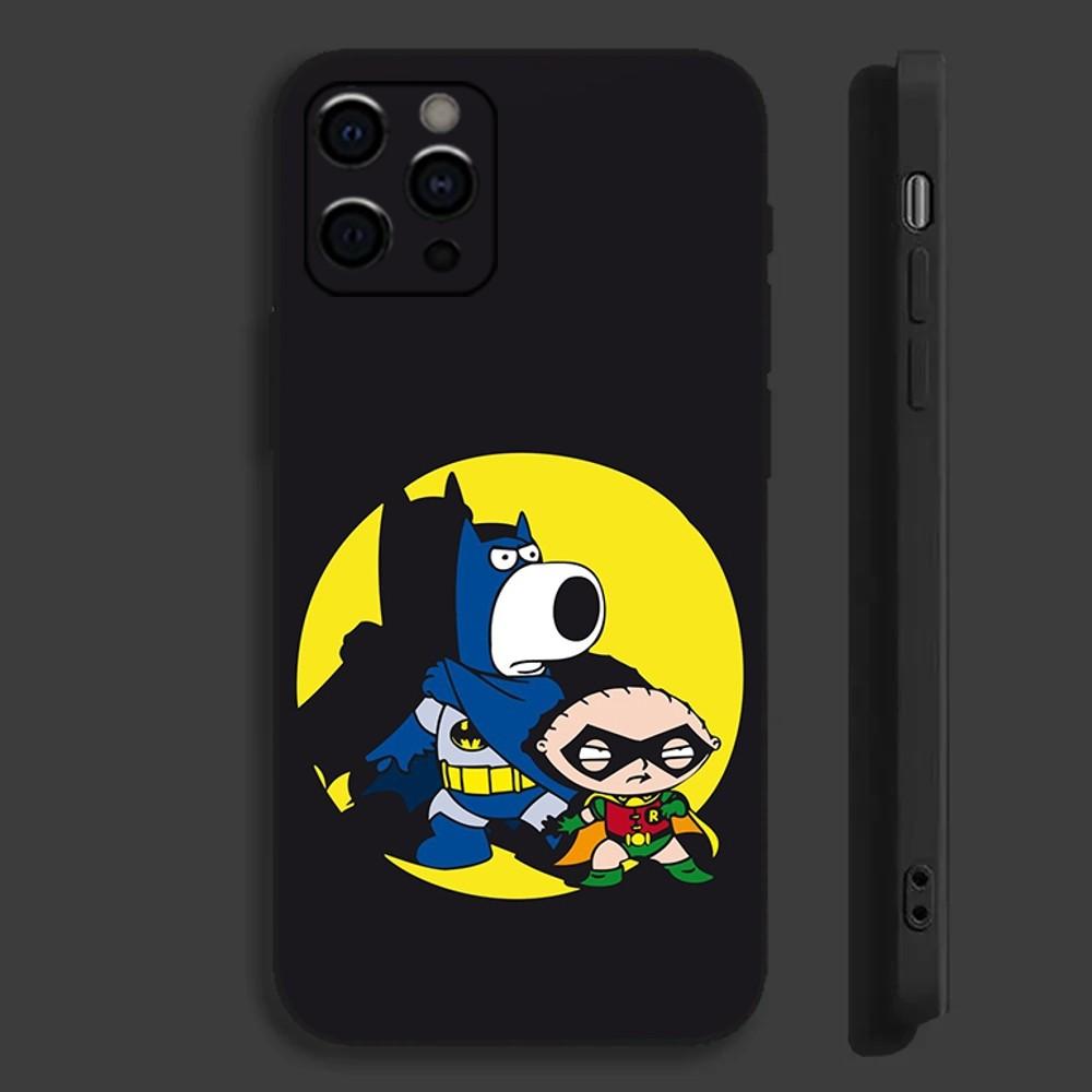 Cartoon F-Family Cute G-Guys Phone Case For Apple iPhone 15,14,13,12,11,Pro,X,XS,Max,XR,Plus,Mini Soft Black Cover