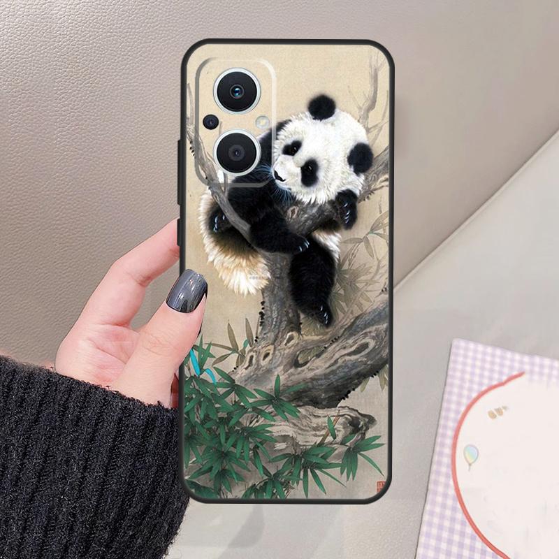 Chinese Bear Panda Funda For OPPO Reno 13 11 12 14 Pro 13F 14F 12F 11F 7 8 Lite OPPO Find X5 X6 X8 X9 Pro Case
